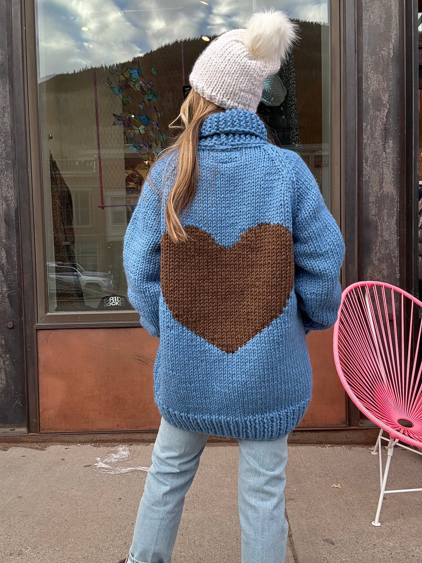 GOGO Long Heart Cardigan