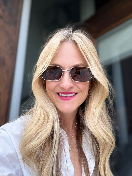 GG Gold Rectangle Sunglasses