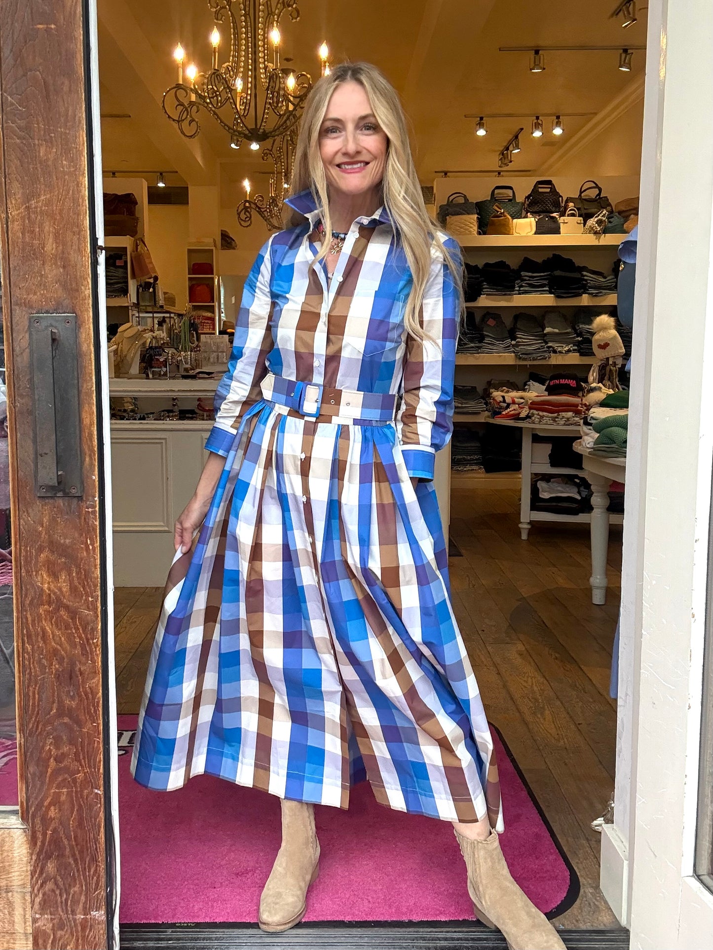 Sara Roka Plaid Dress