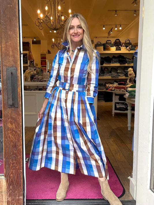 Sara Roka Plaid Dress