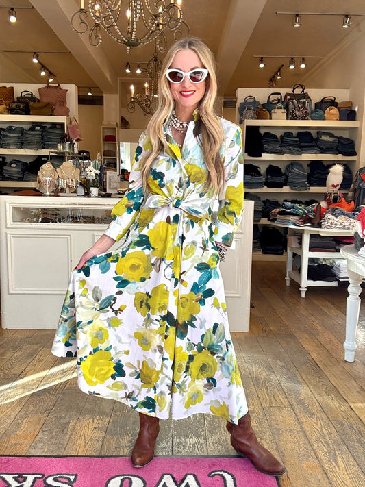 Sara Roka Roses Tie Dress