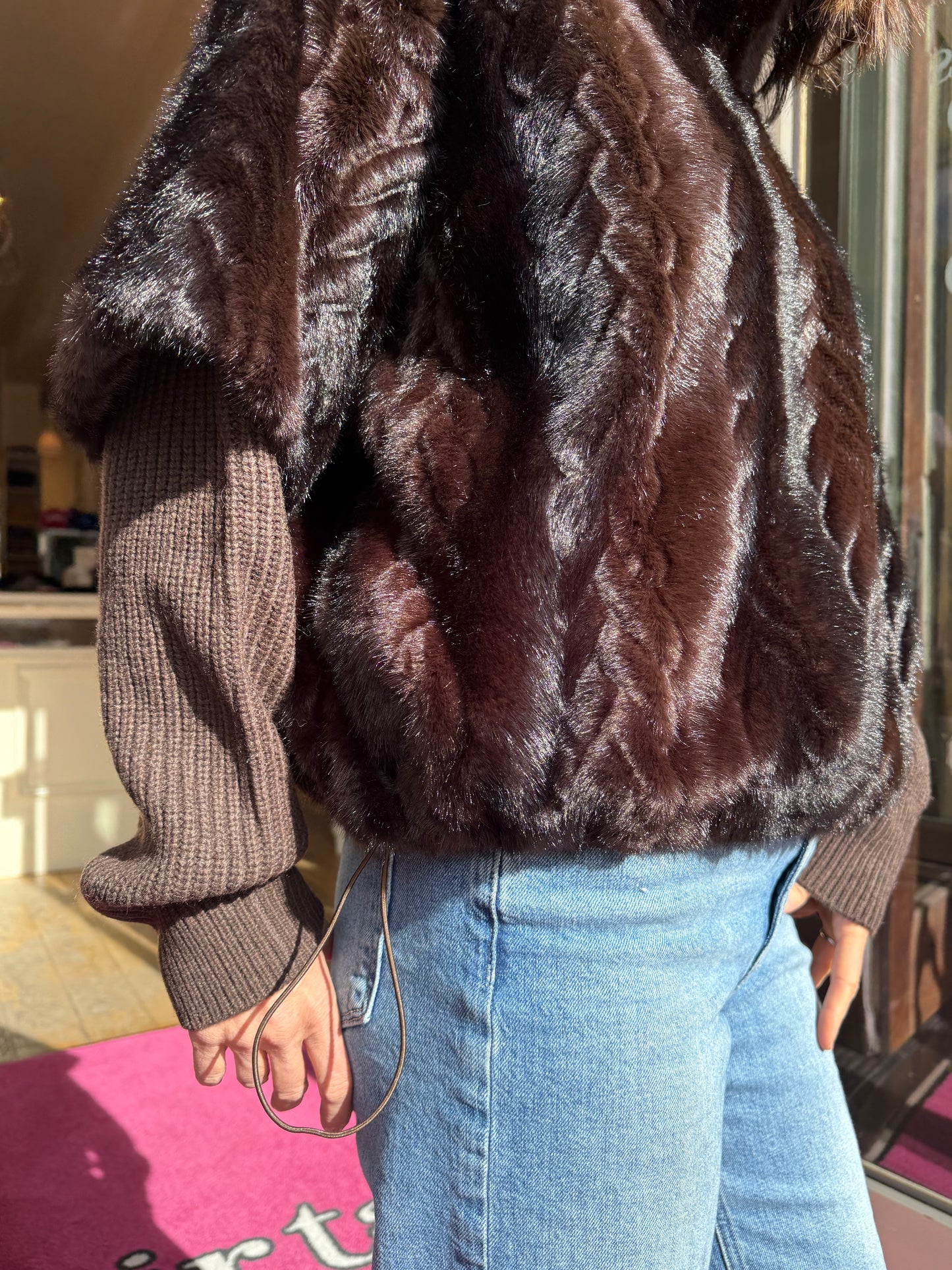 Jocelyn Furry Knit Pullover