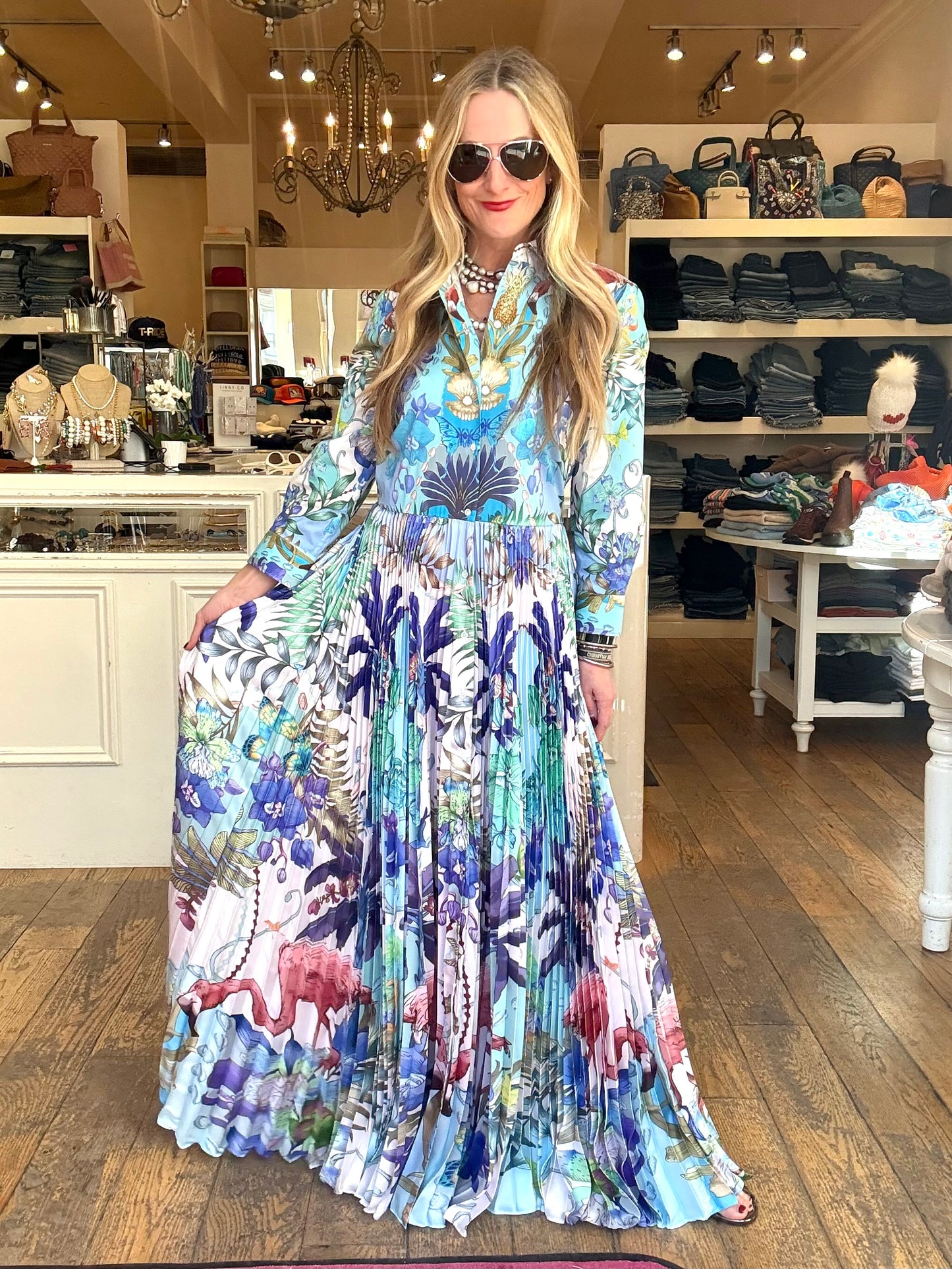 Sara Roka Flamingo Dress