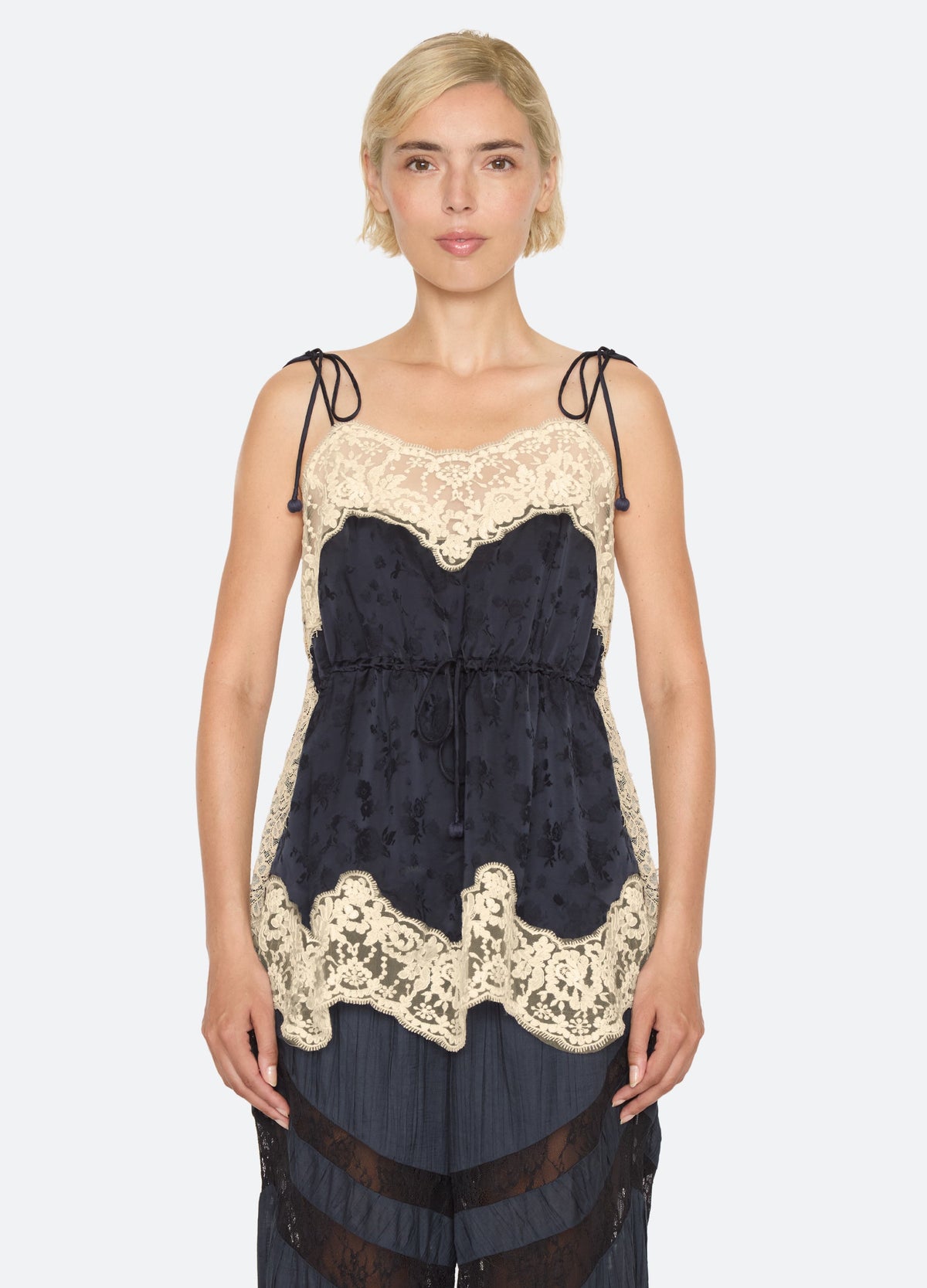Sea NYC Shay Camisole in Navy - front