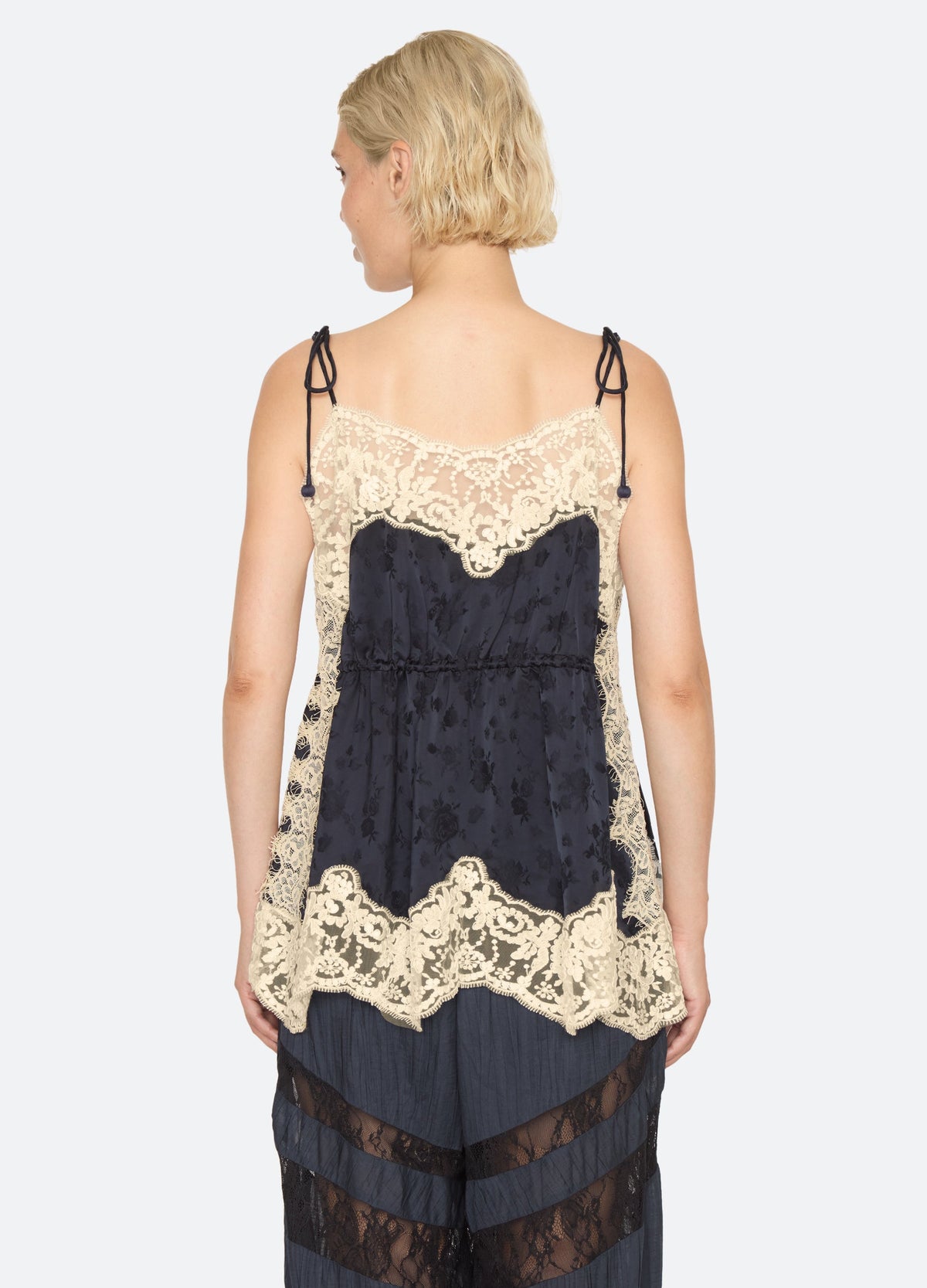 Sea NYC Shay Camisole in Navy - back