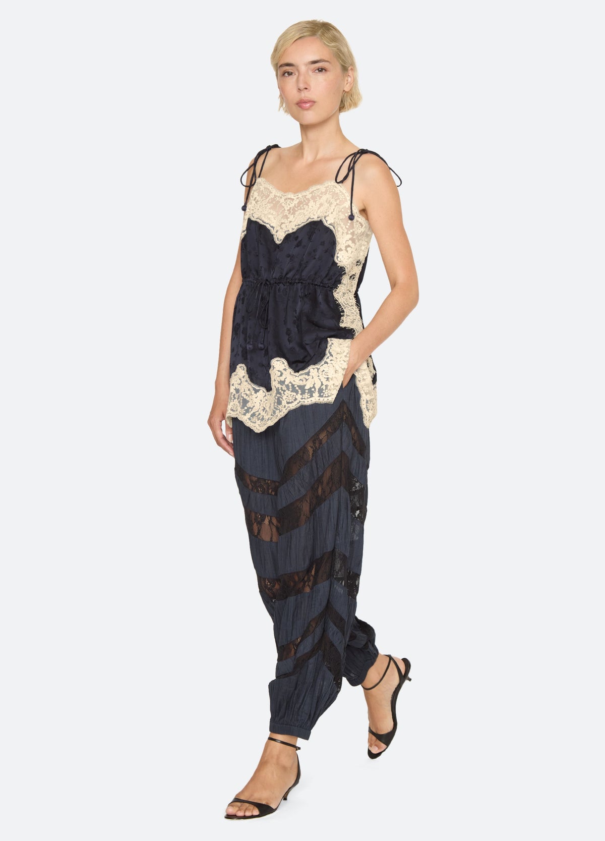 Sea NYC Shay Camisole in Navy - full body