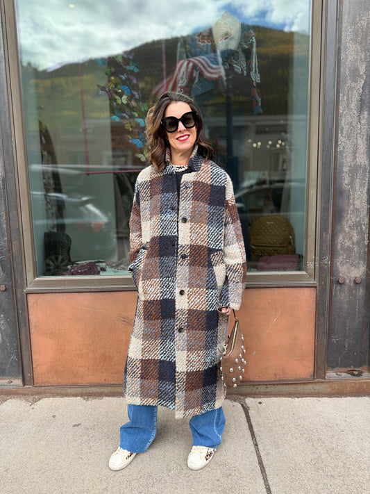 Hannes Plaid Coat