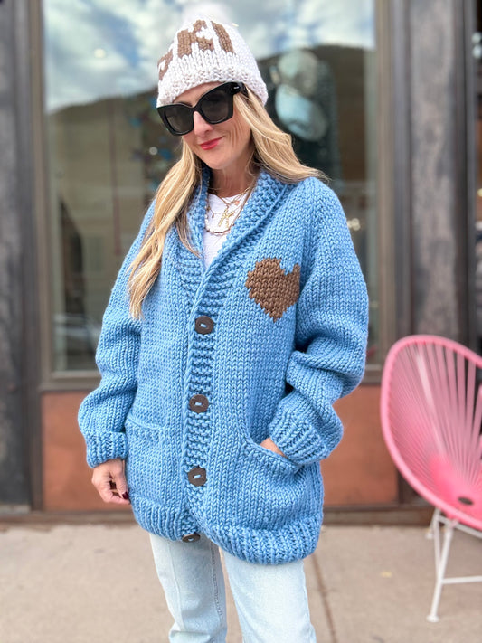 GOGO Long Heart Cardigan