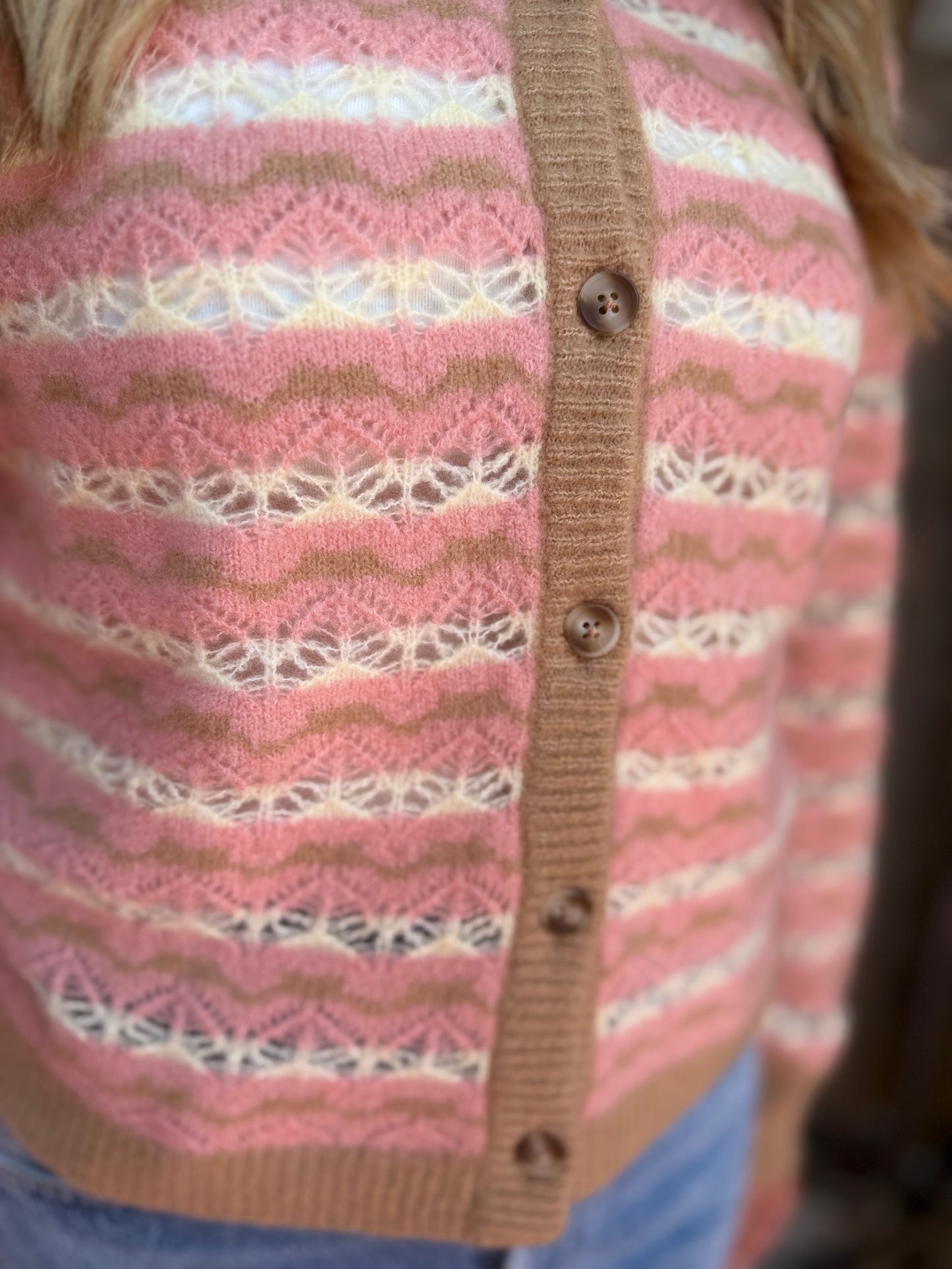 MR L/S Striped Cardigan