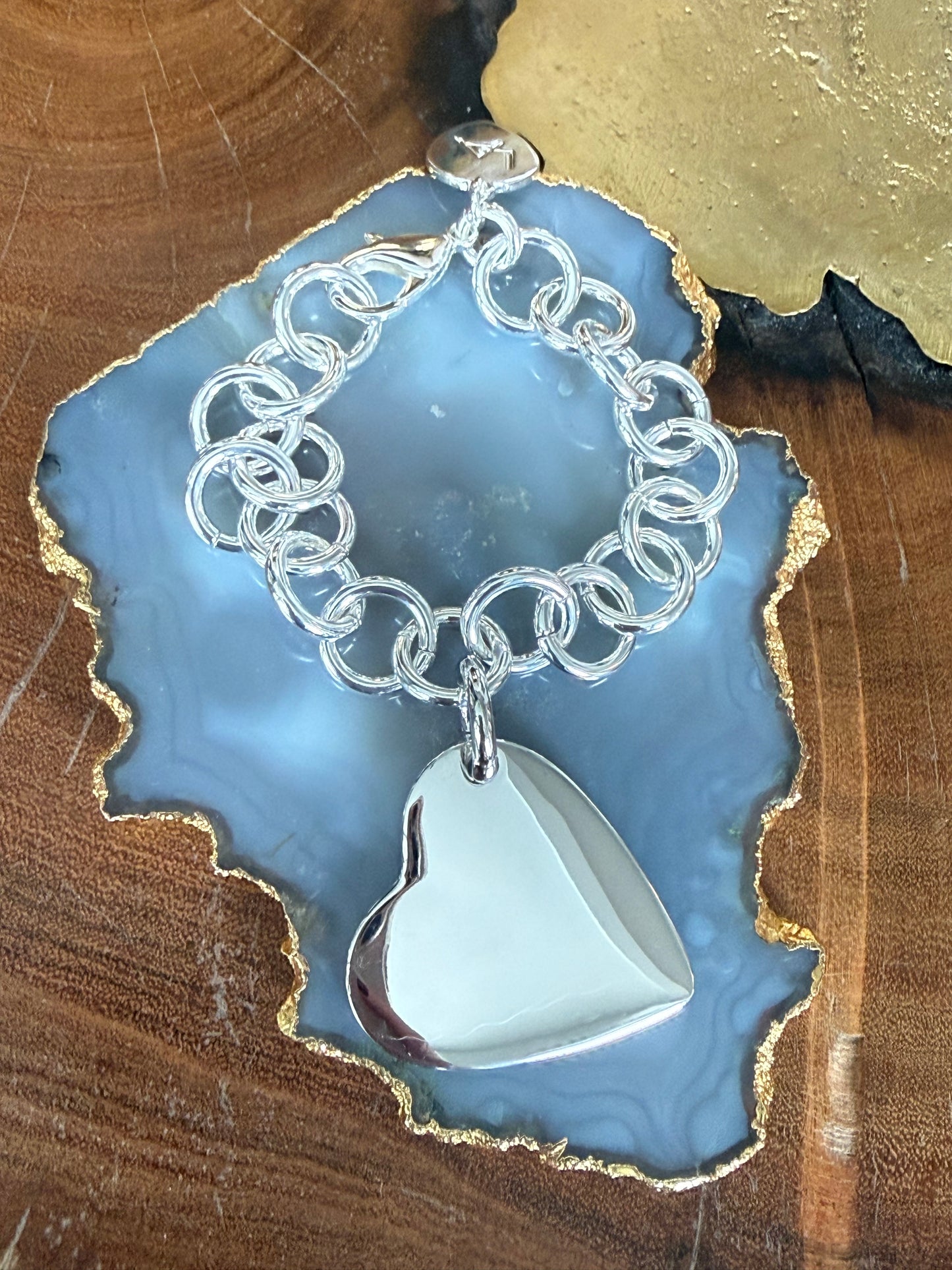 Lauren Amble Silver Heart Bracelet