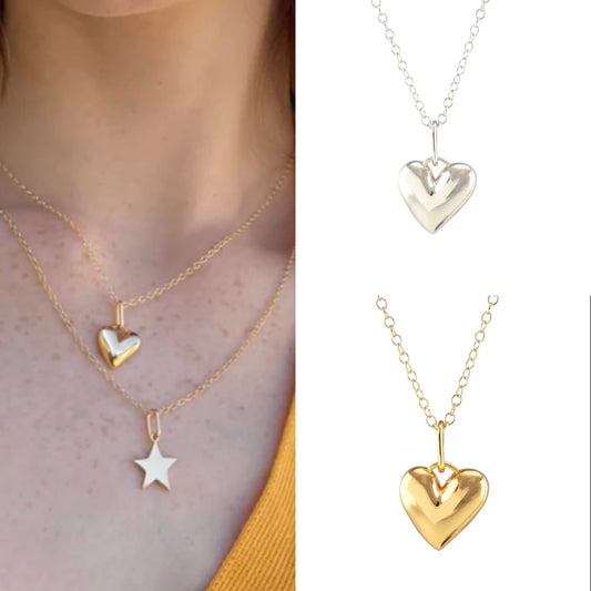 Kris Nations Puffy Heart Necklace