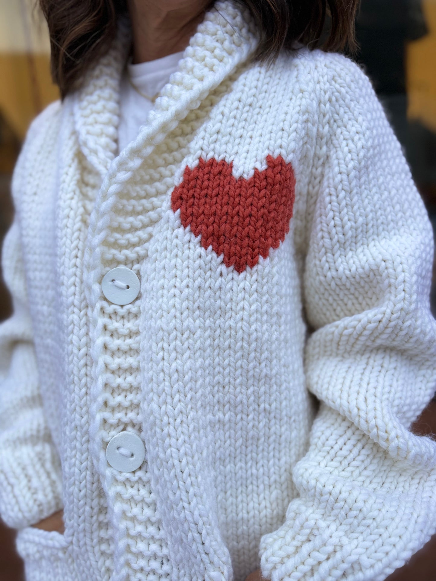 GOGO Long Heart Cardigan