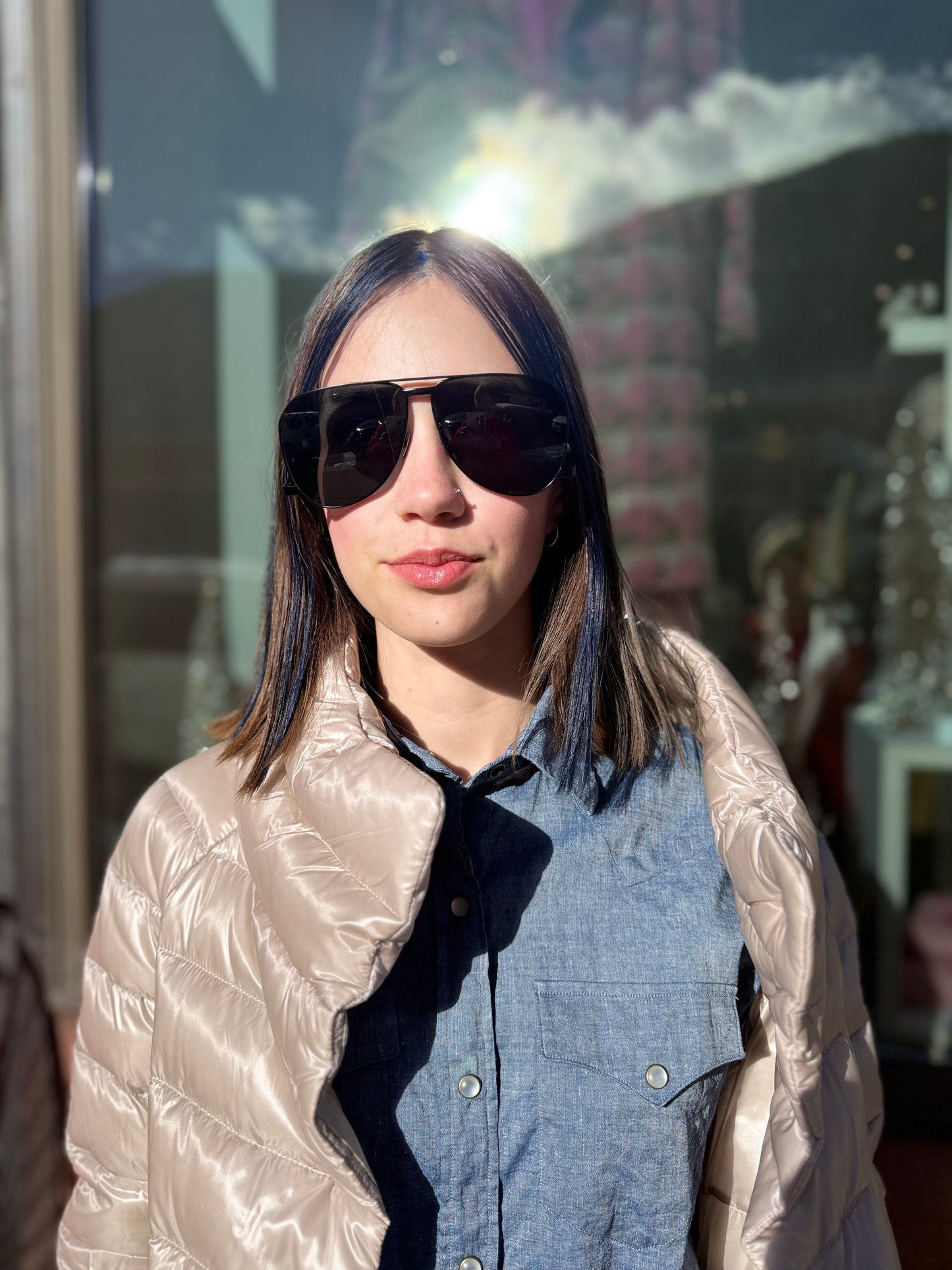 YSL Aviator Drop Temple Sunglasses
