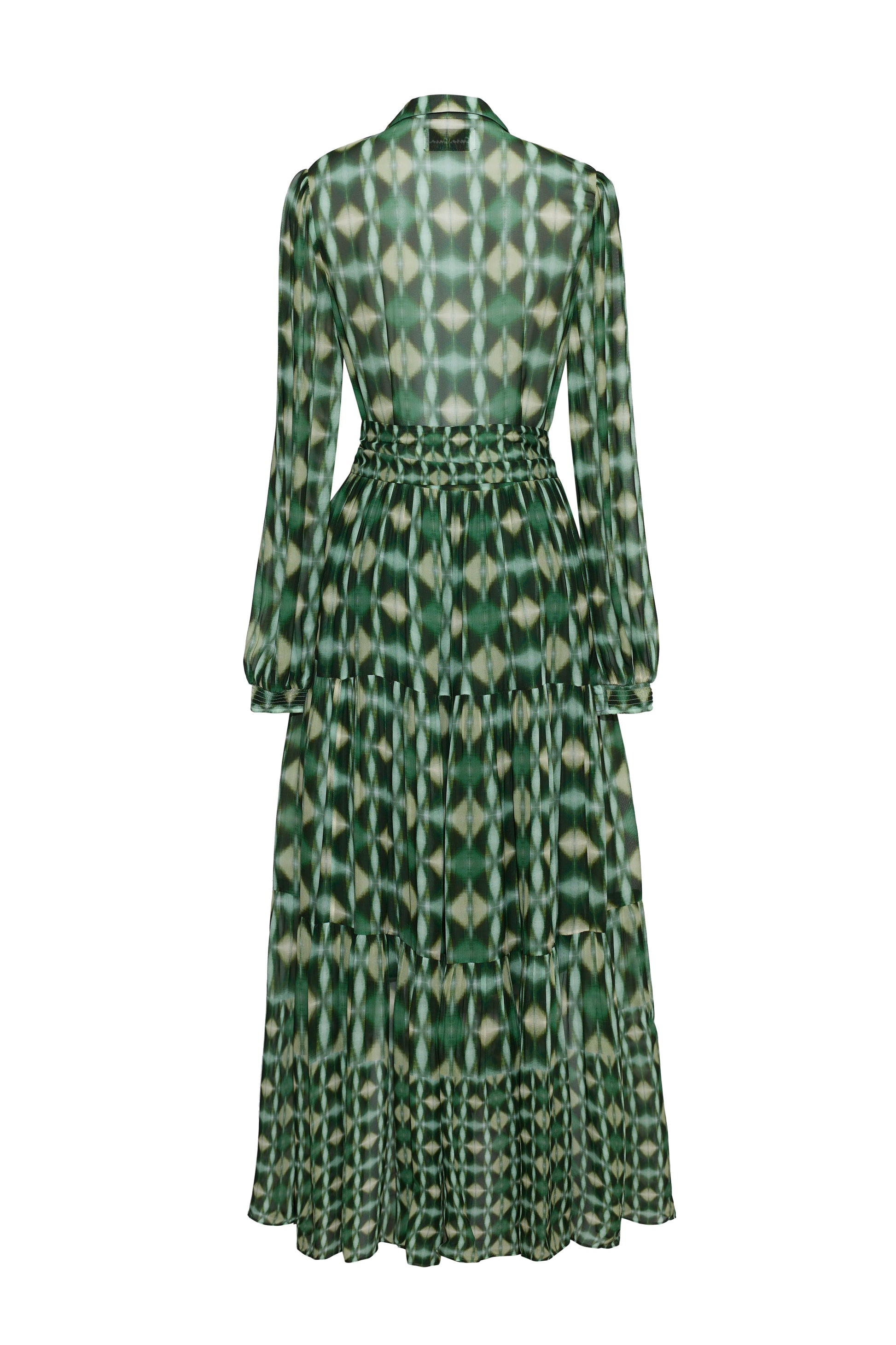 Cara Cara Barbara Dress in Ashford Geo Moss, back view