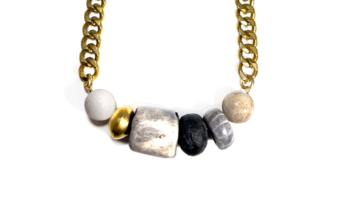 Rachel Nathan Big Beaded: Coral & Bone