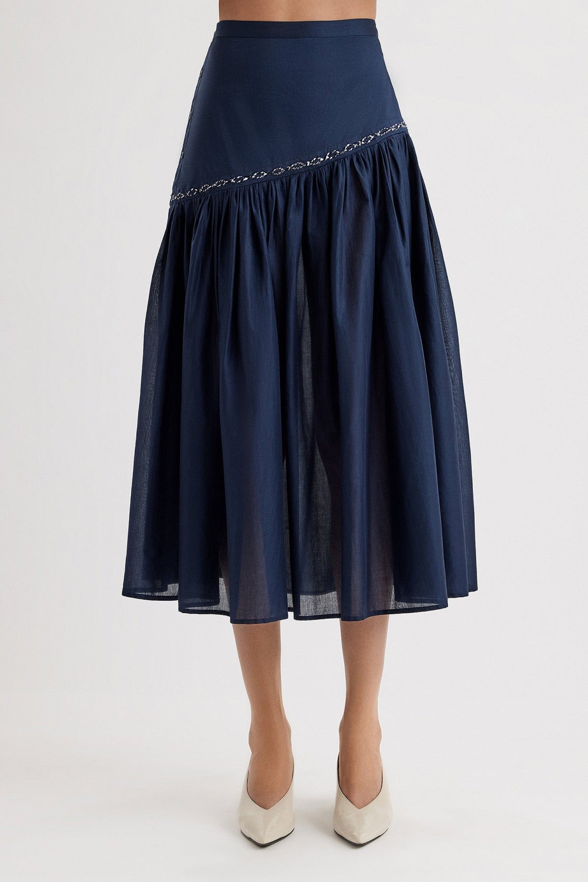 Merlette Elinga Skirt in Navy, front view
