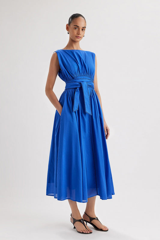 Merlette Verena Dress in Ultramarine, front view