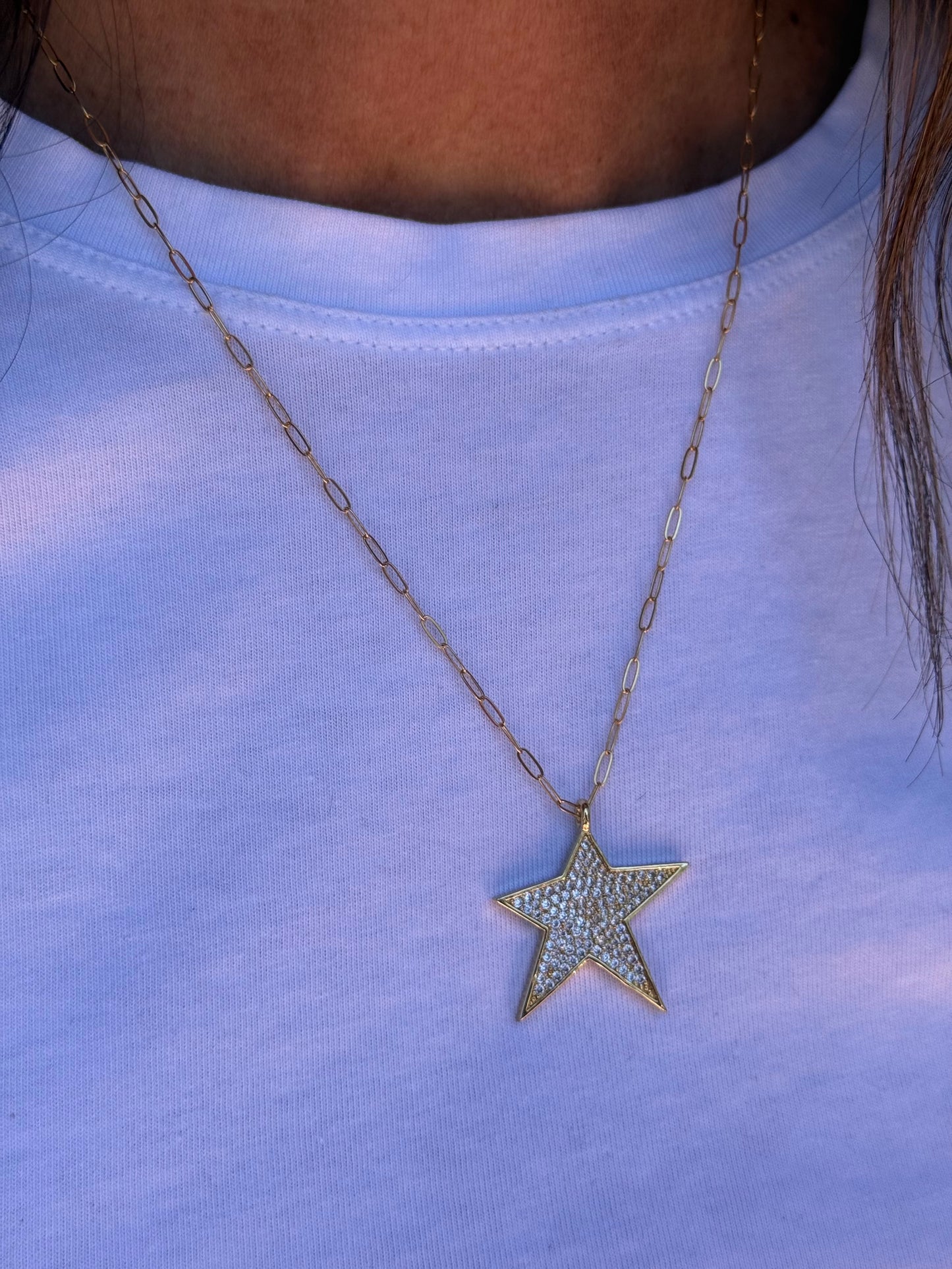 Ruby & Violet Pave Star Neckalce