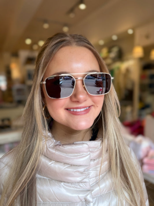 Gucci Gold Aviator Sunglasses