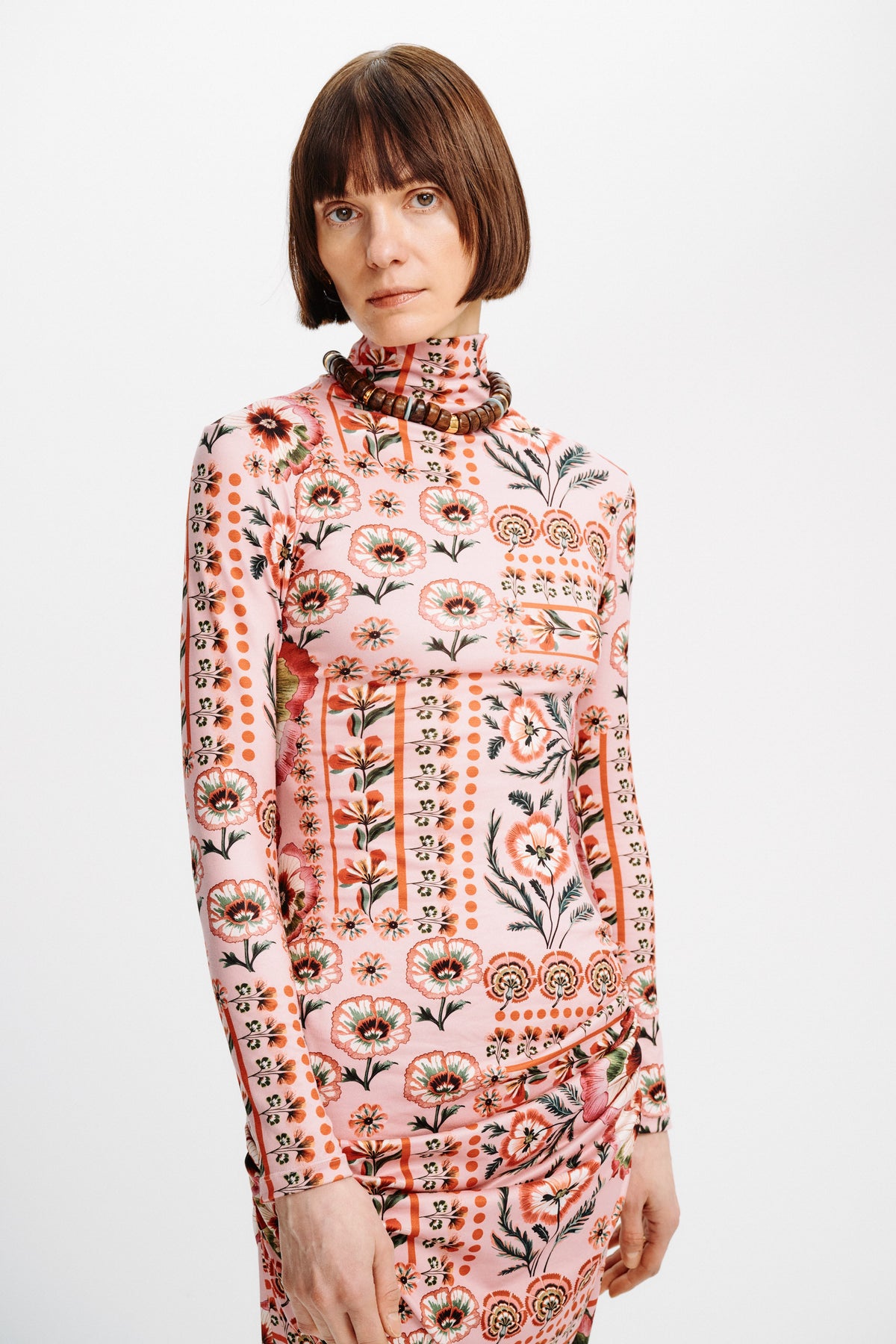 Carolina K Sacha Dress in Antique Floral Blush