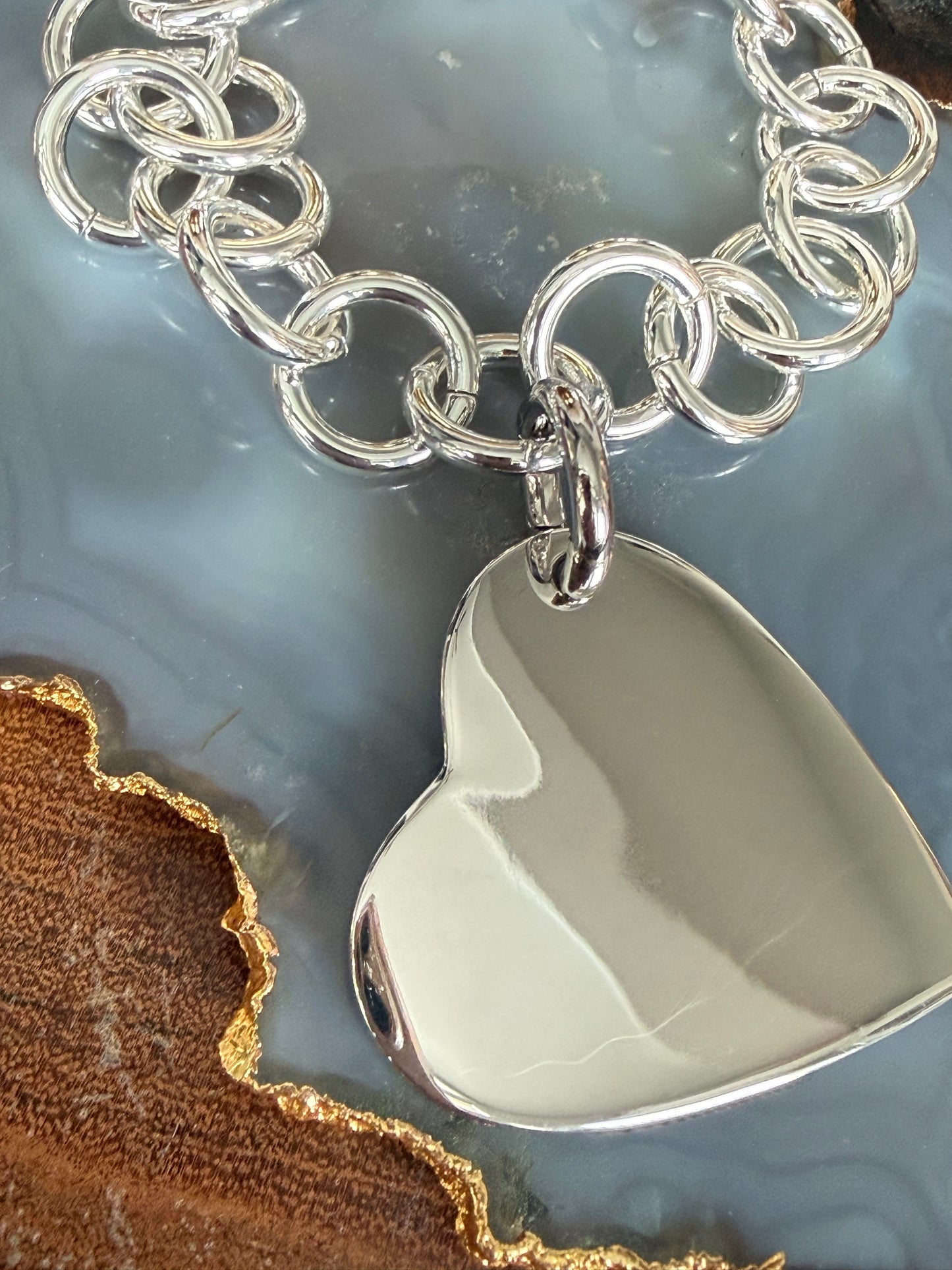 Lauren Amble Silver Heart Bracelet