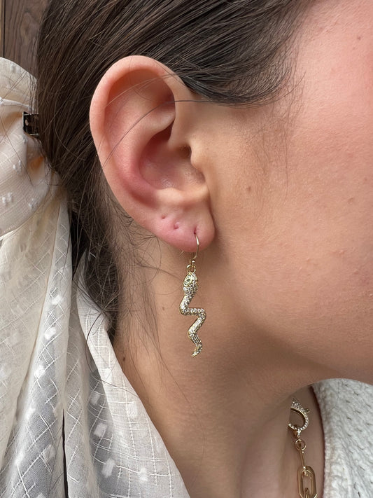 Ruby & Violet Thick Snakey Earrings