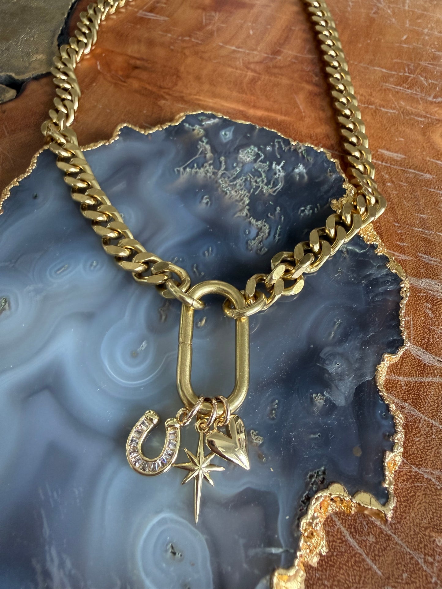Rachel Nathan Race Track Western Charms Necklace