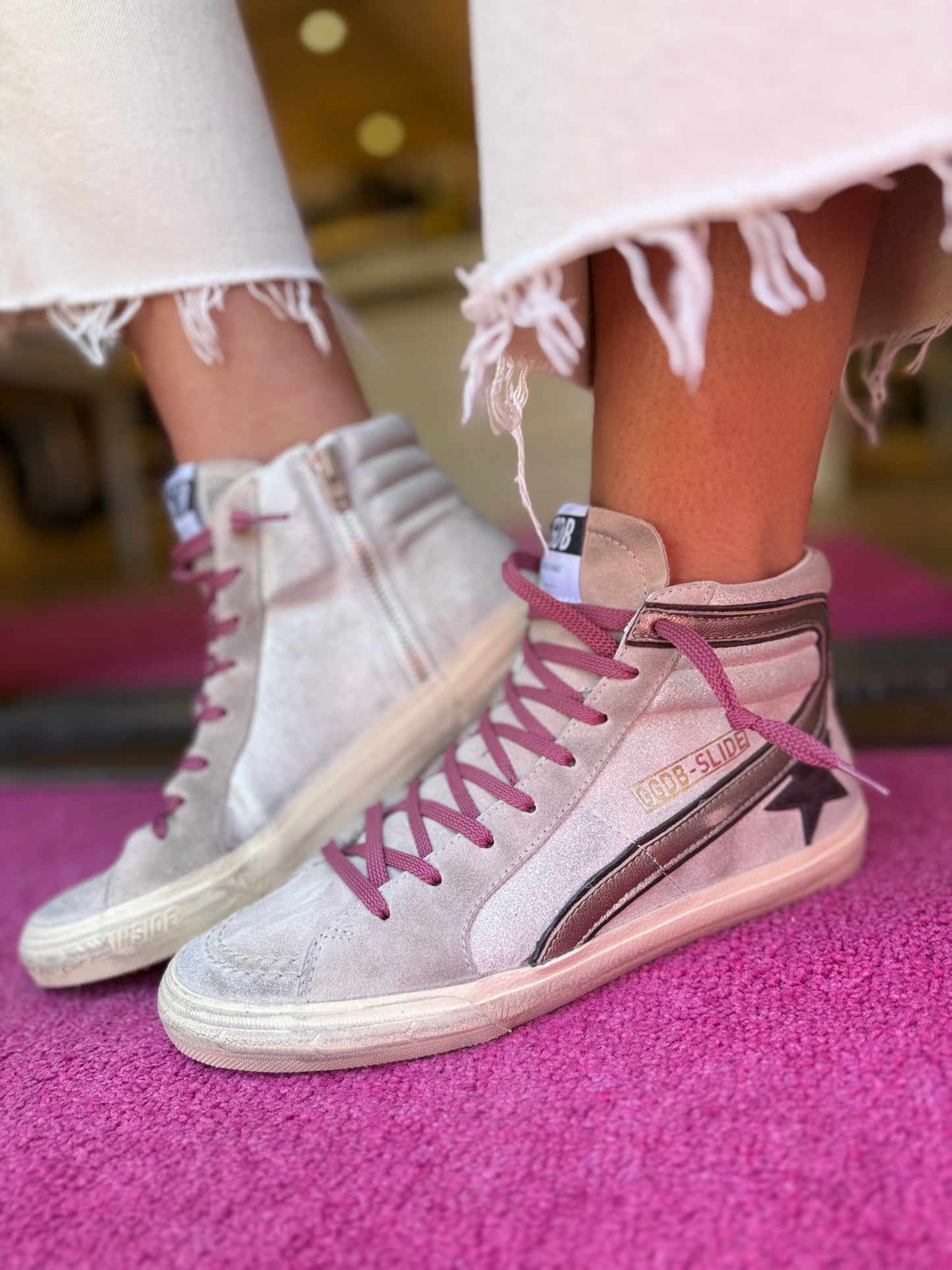 GG Pink Lace Slide