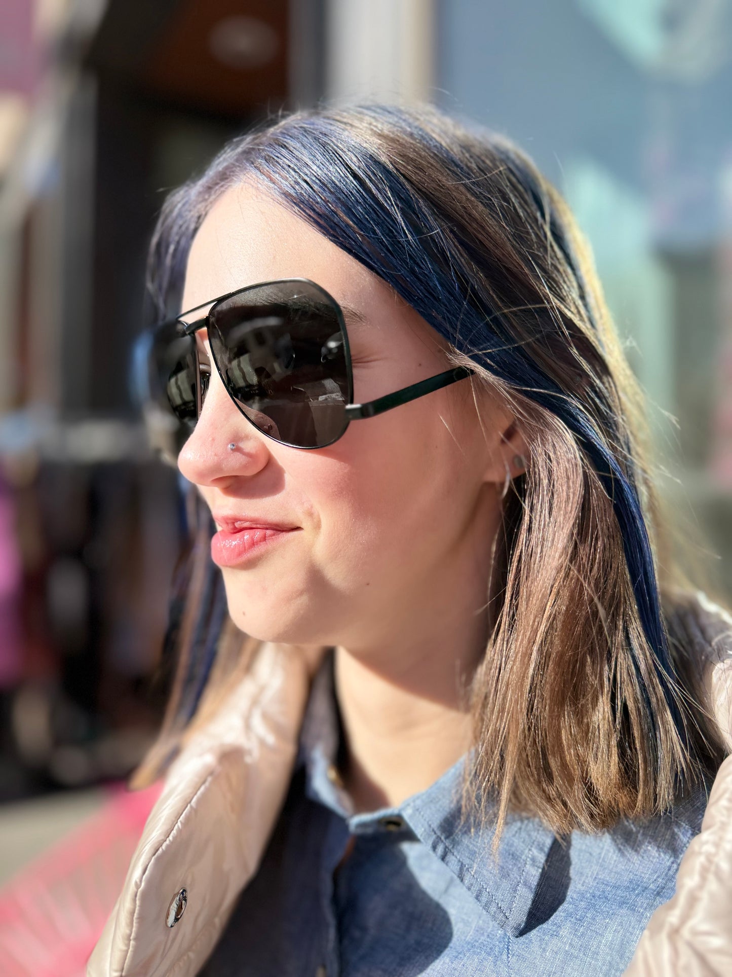 YSL Aviator Drop Temple Sunglasses