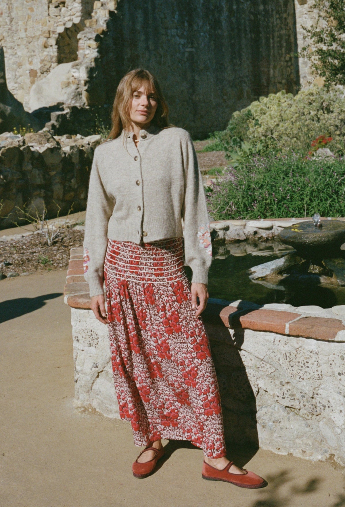 Ciao Lucia Olanna Skirt in Poppy