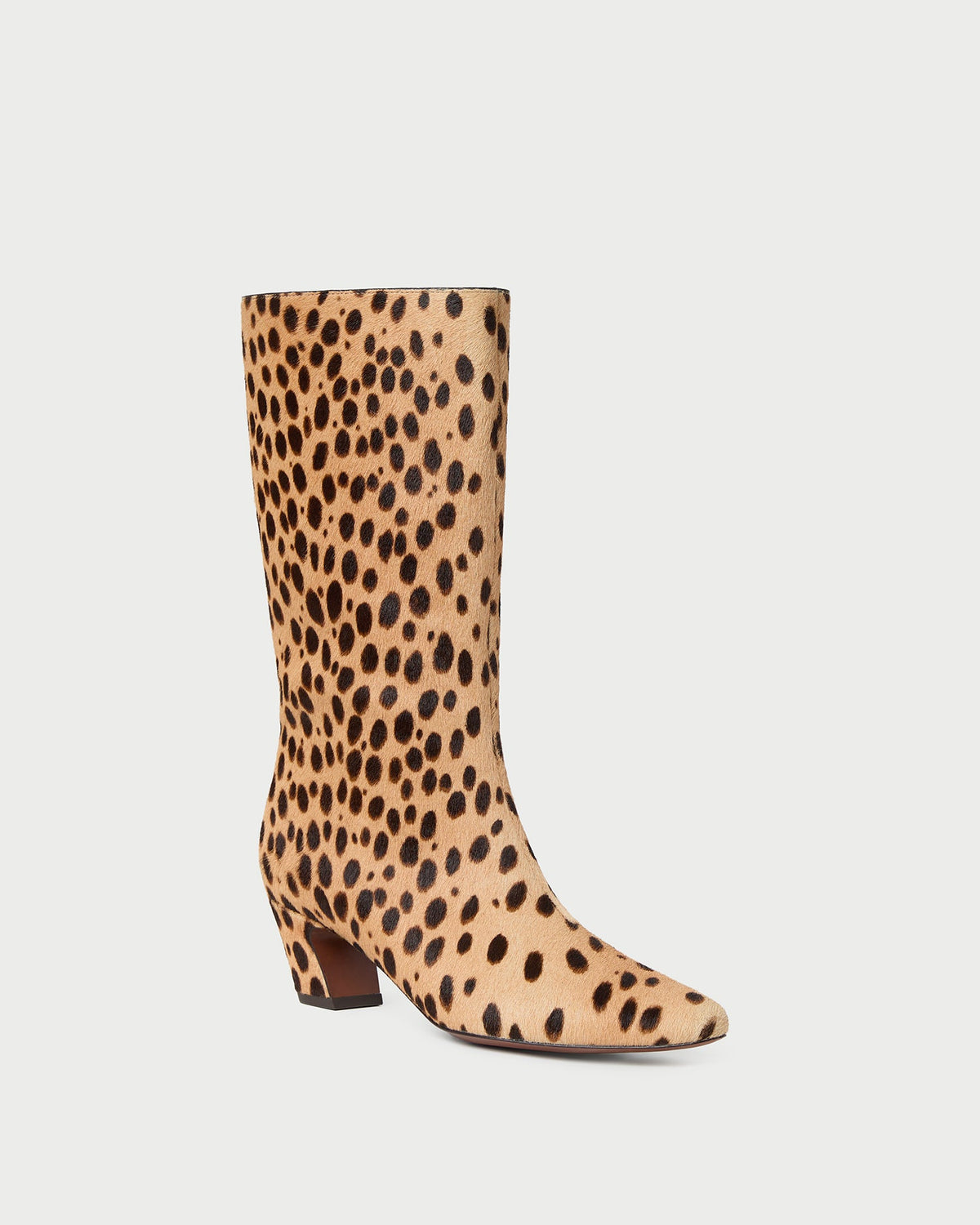 Loeffler Randall Cleo Kicked Heel Calf Boot in Snow Leopard calf hair, alternate view