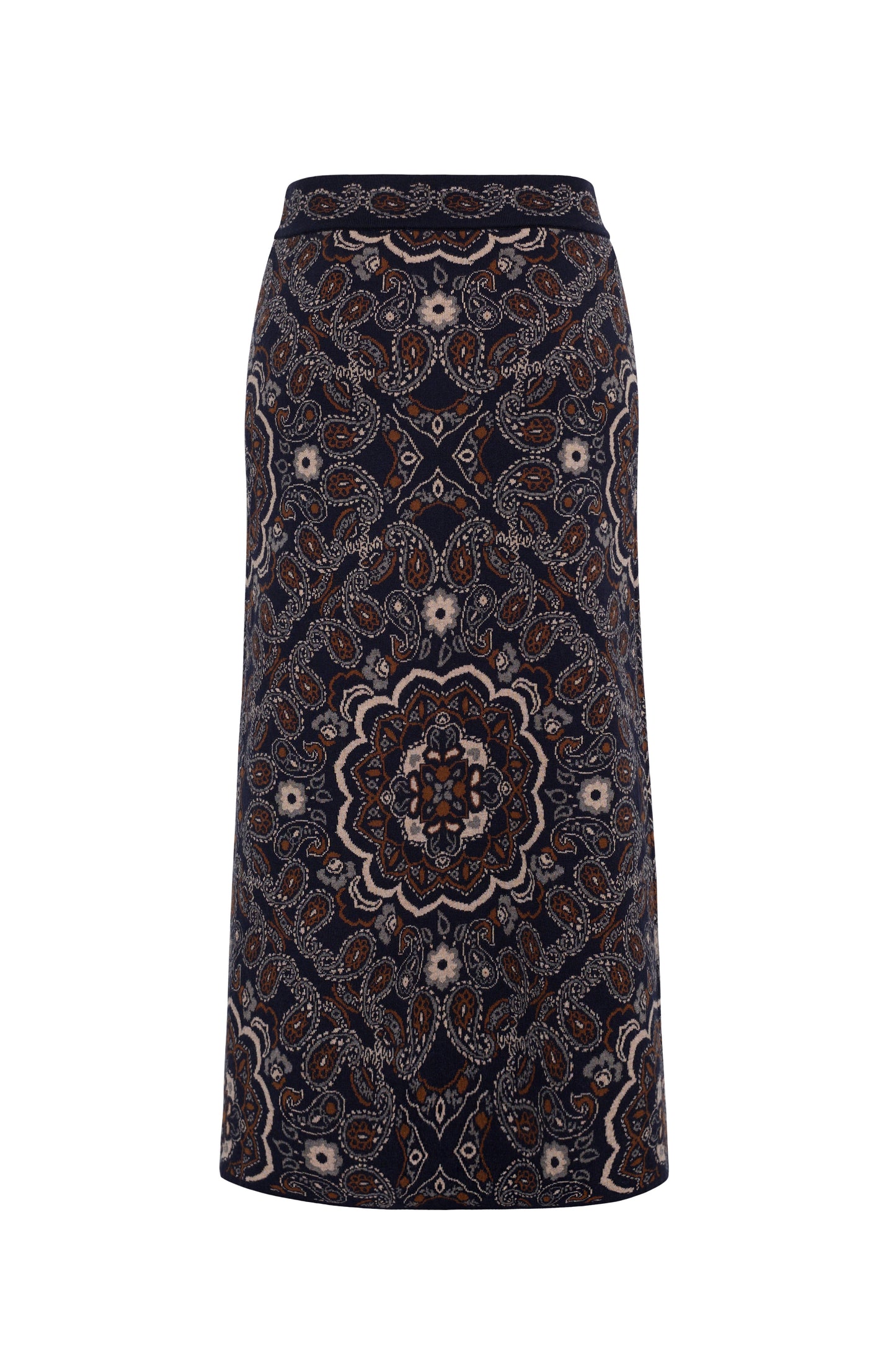Cara Cara Clara Skirt in Bandana Navy, back view