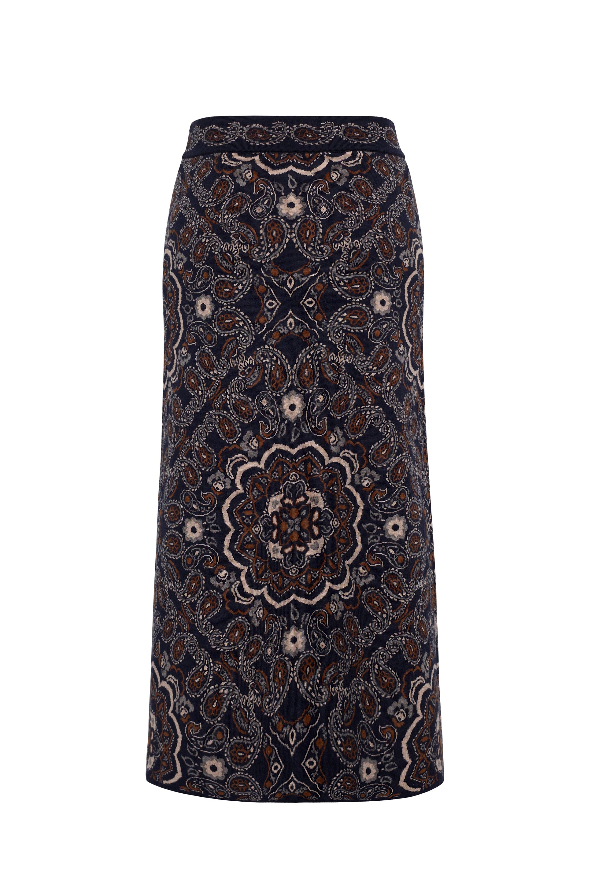 Cara Cara Clara Skirt in Bandana Navy, back view