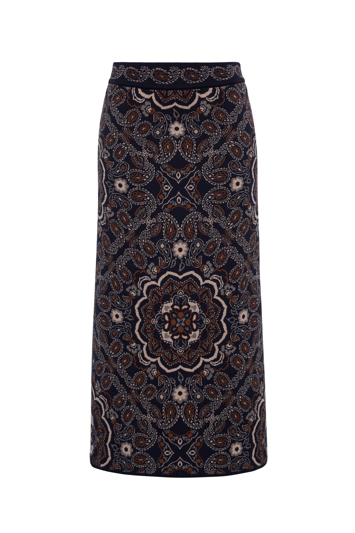 Cara Cara Clara Skirt in Bandana Navy, front view