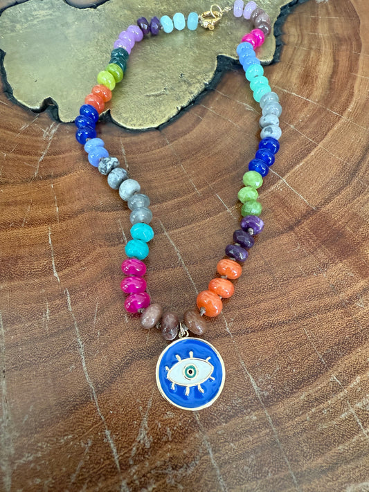 Gems by SJ Evil Eye Necklace