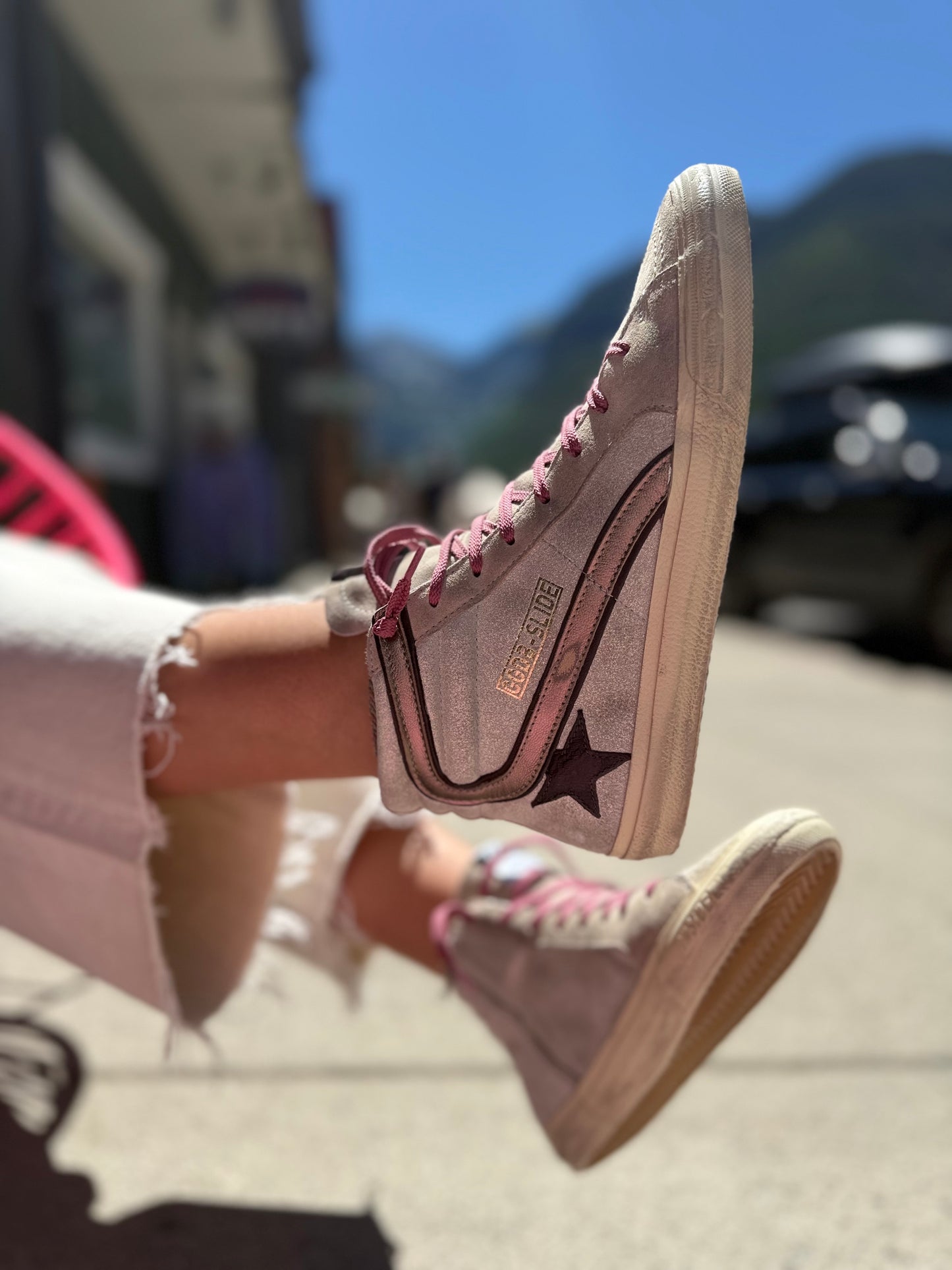 GG Pink Lace Slide