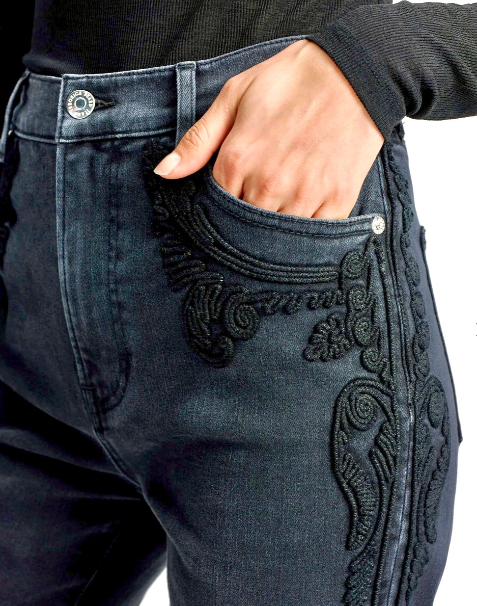 VB Crosbie Embroidered HR Wide Leg