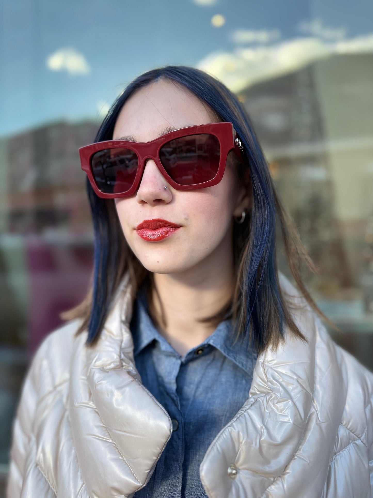 GG Burgundy Sunglasses