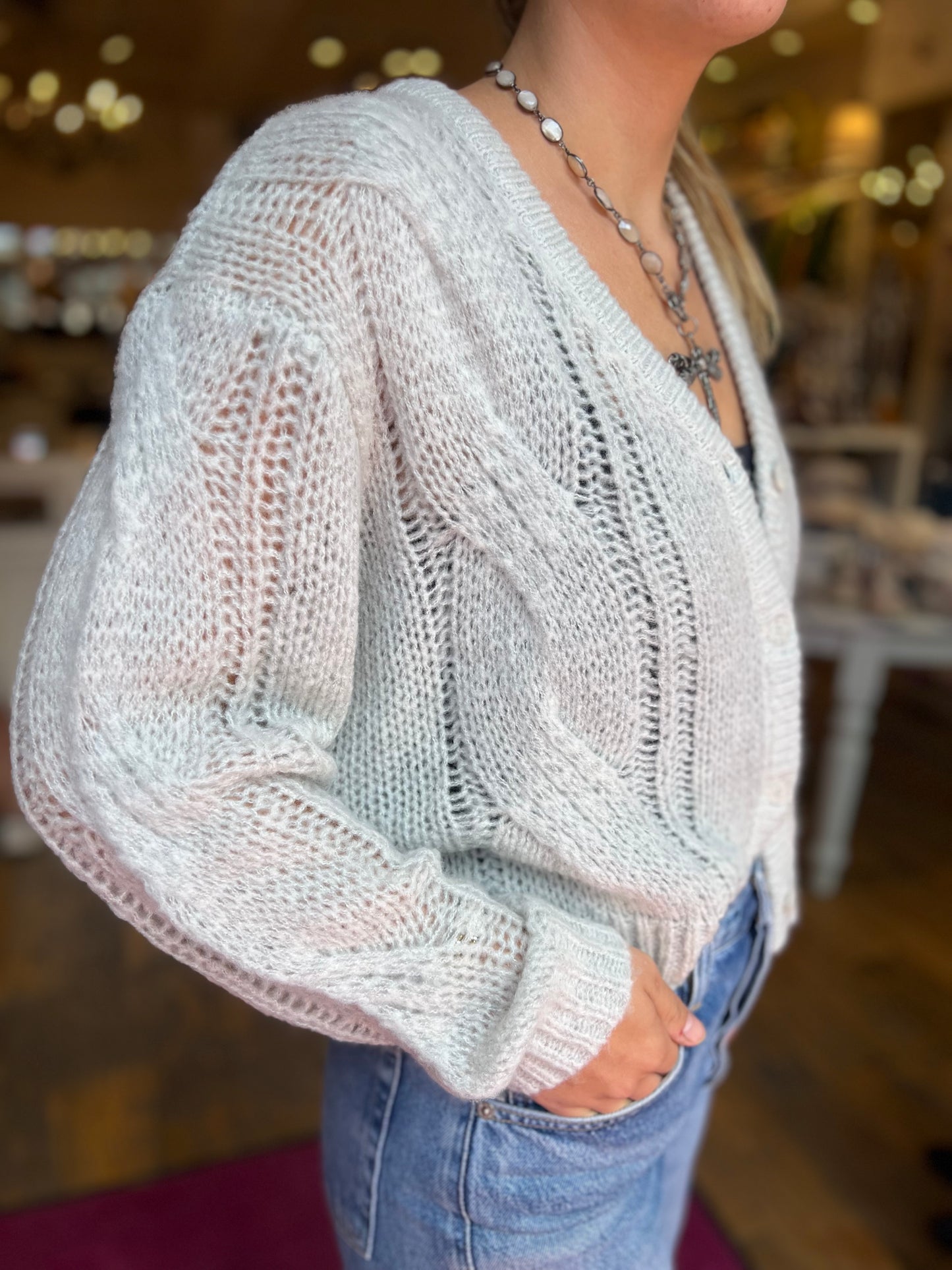 Naadam Airy Cable Cardigan