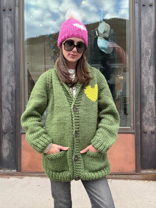 GOGO Long Heart Cardigan