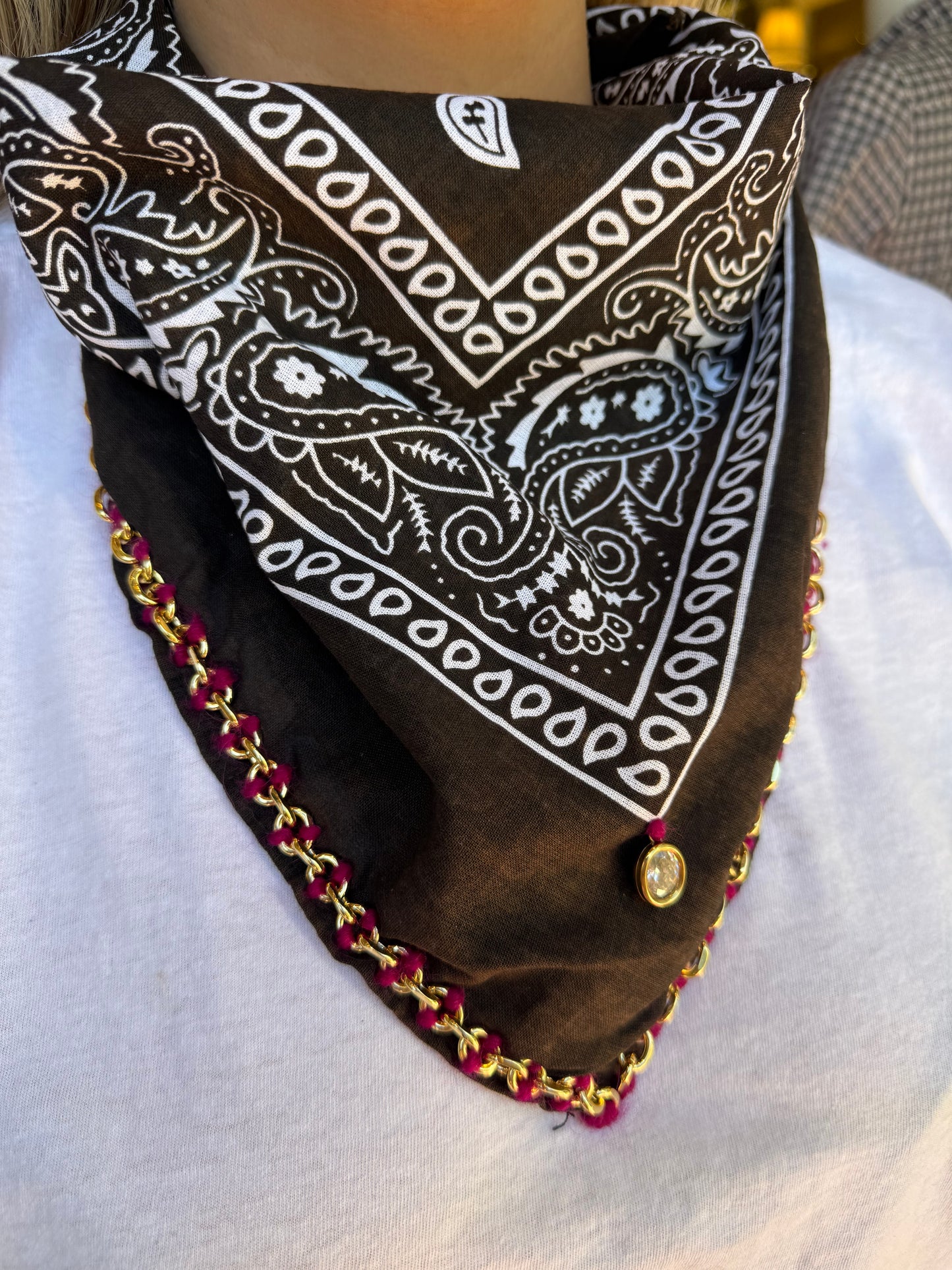 Bandana Moon Crystal Charm Bandana