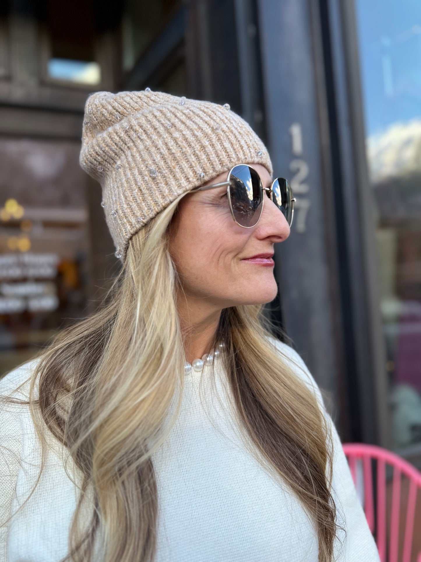 GG Gold Round Wire Sunglasses