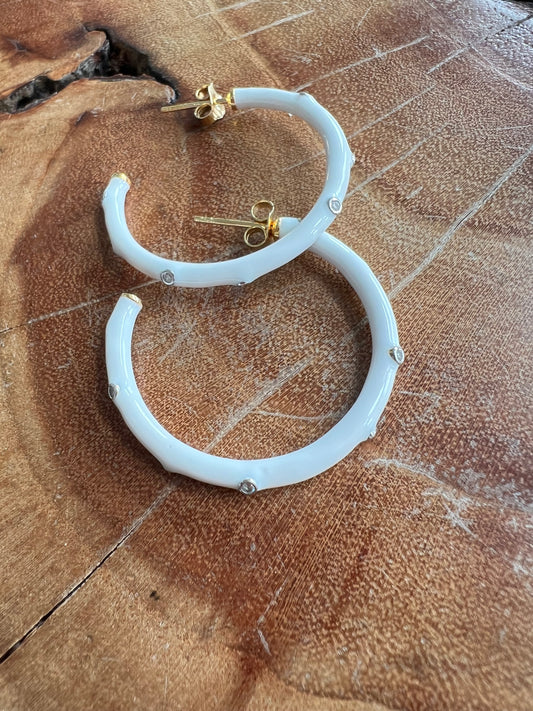 Lauren Amble Enamel Hoops