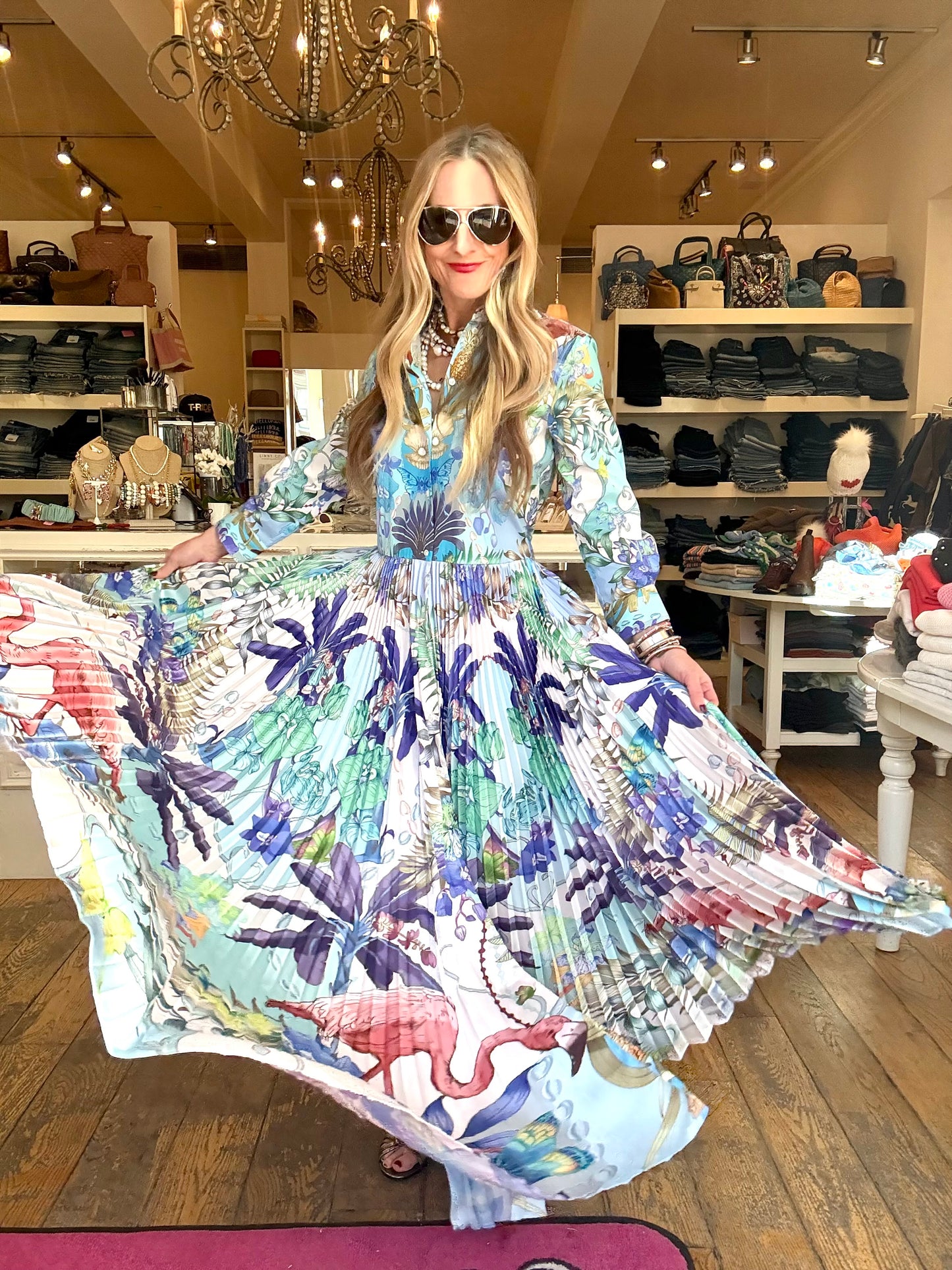 Sara Roka Flamingo Dress