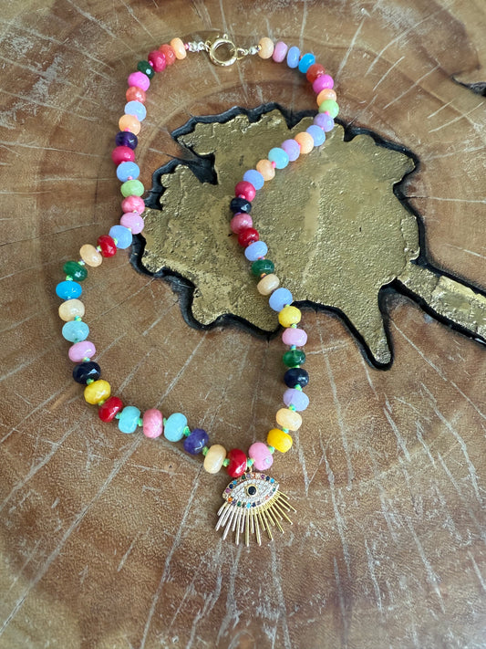 Gems by SJ Eye Burst Necklace