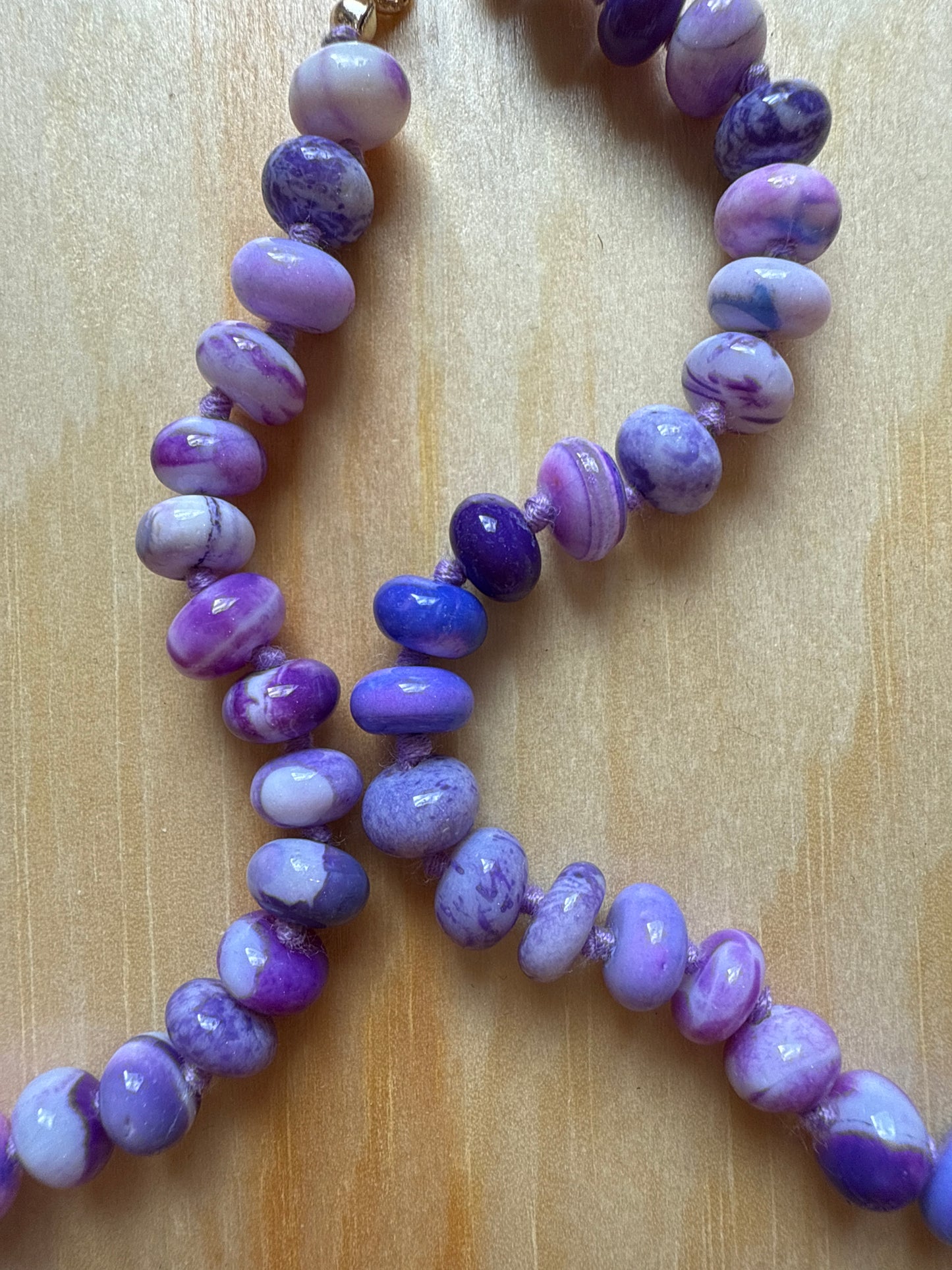 Gems by SJ Purple Bead Necklace