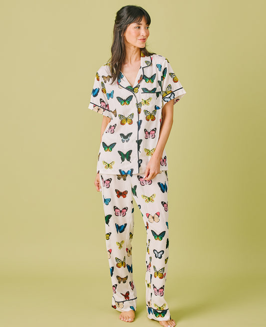 Katie Kime Butterfly PJ Pants set