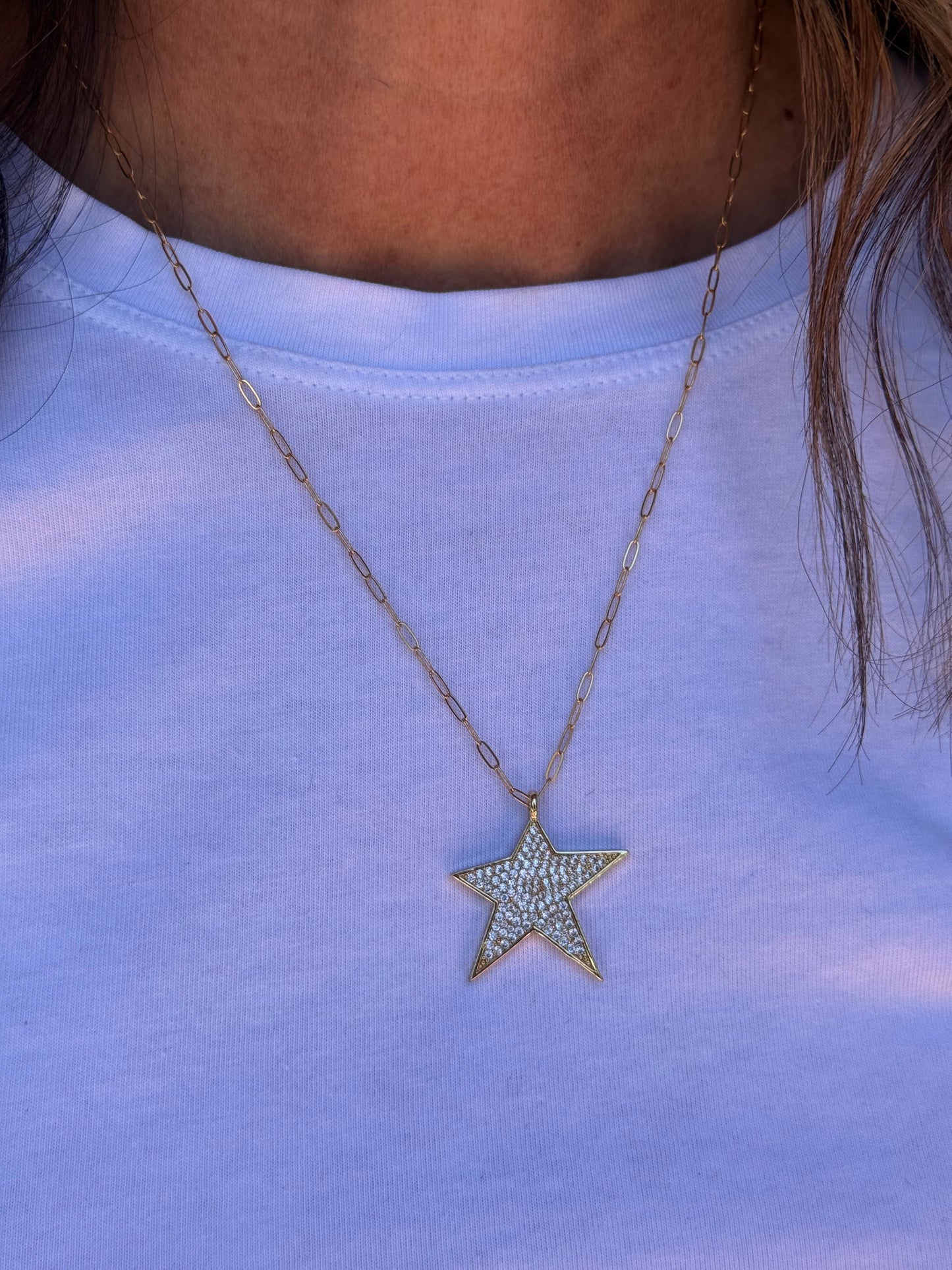 Ruby & Violet Pave Star Neckalce