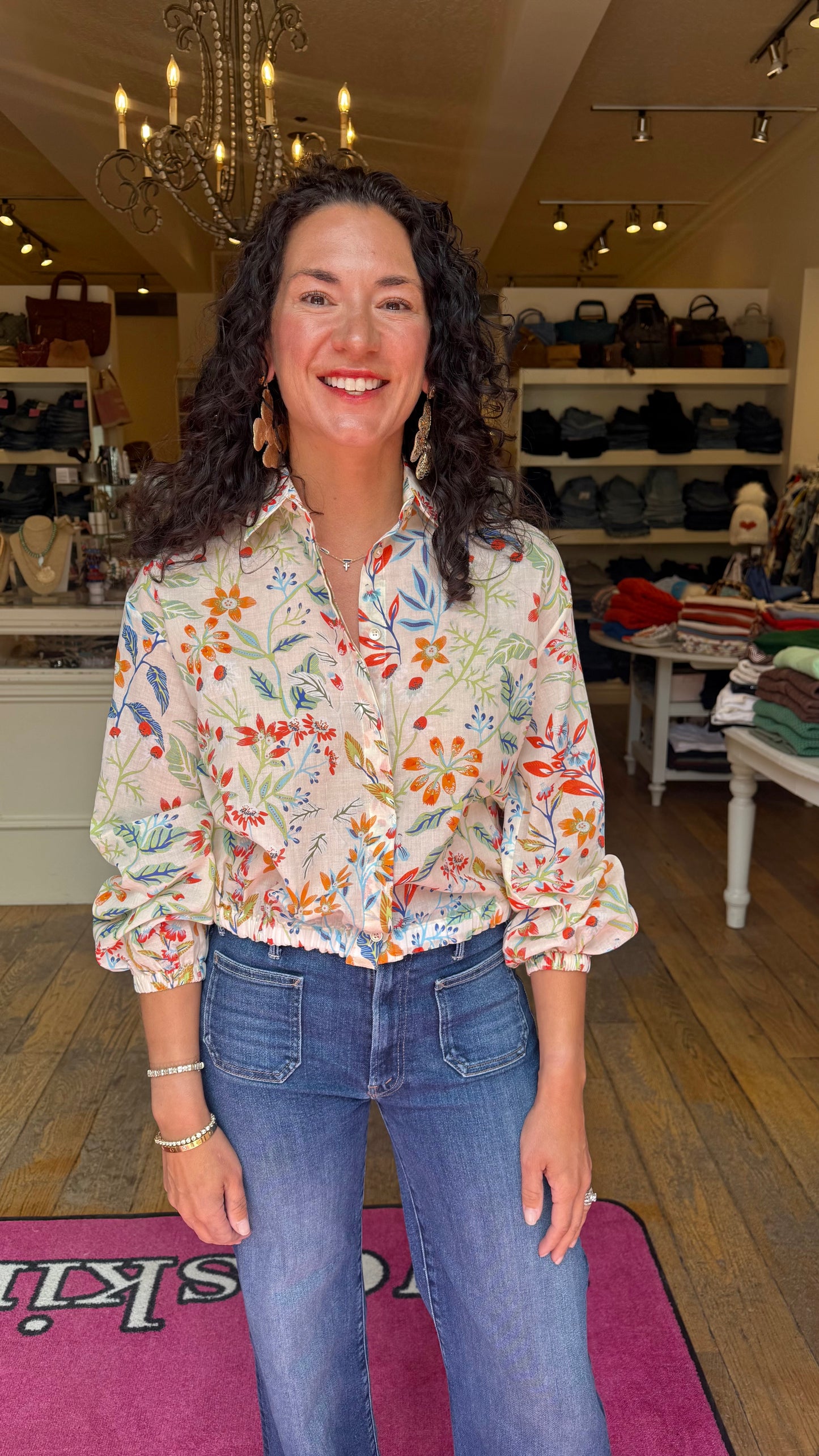 Caliban Floral Blouse