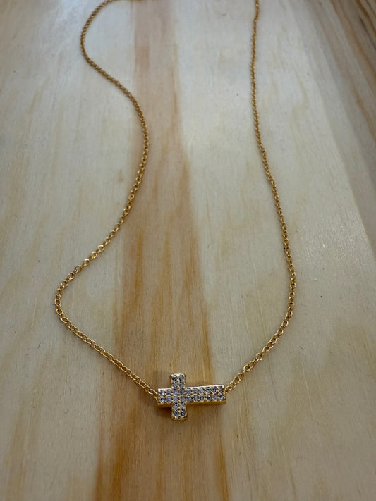 Ruby & Violet Cross Necklace